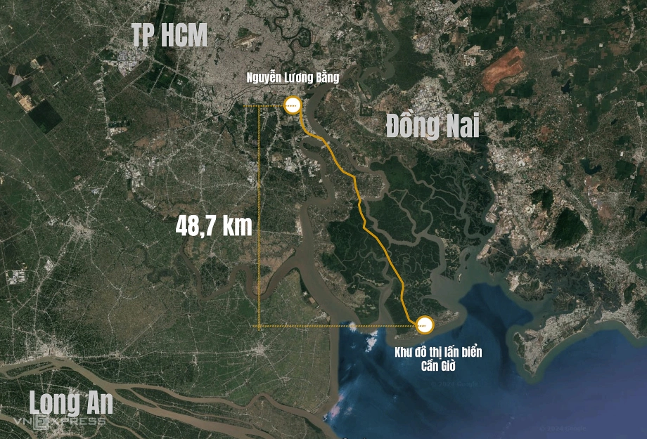 chiều dài tuyến metro cần giờ